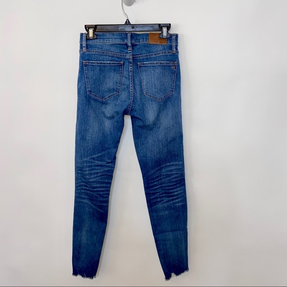 Madewell Blue Distressed 9” High Rise Skinny Jean - Picture 3 of 11